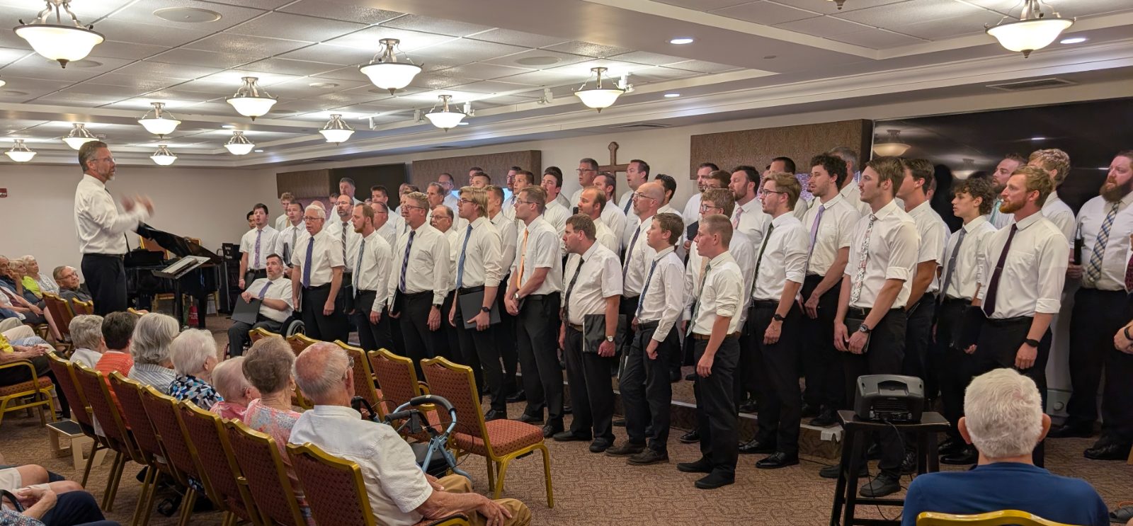 The Hope Heralds singing at a care-home service