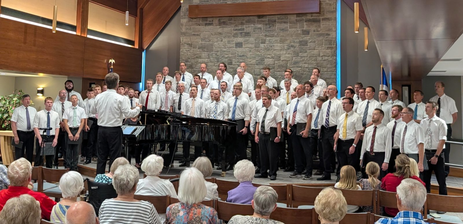 The Hope Heralds singing at a church service