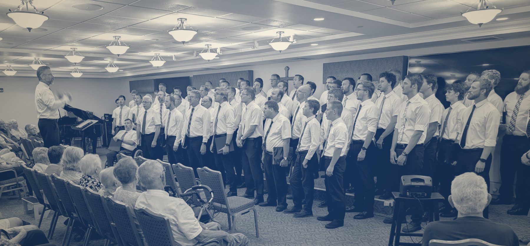The Hope Heralds singing at a care-home service